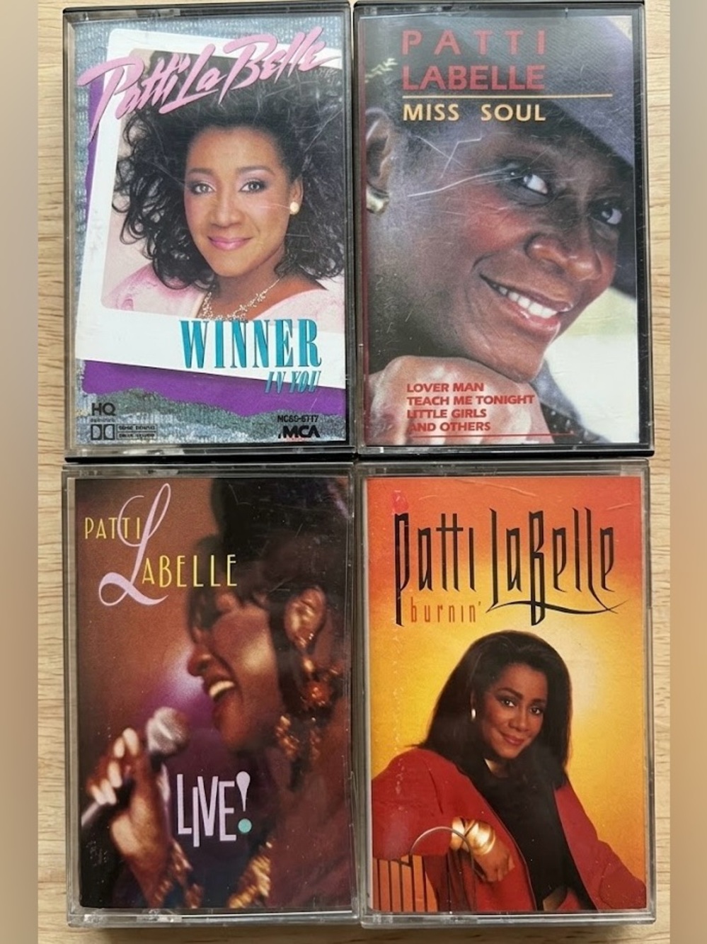 Vintage Patti LaBelle Cassette Tape Lot (4) Burnin Winner In You Prince Produced